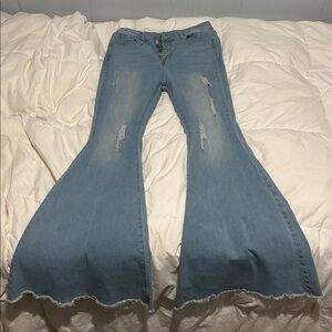 Flared Light Blue Jeans